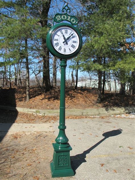 pole mounted outdoor clock.